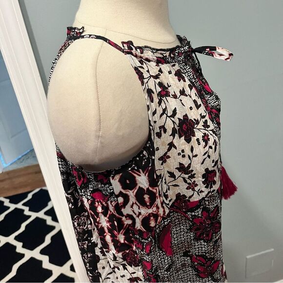 NWT INC Nomad Patch Tiered Halter-Neck Maxi Dress Size Petite Small - Picture 5 of 9